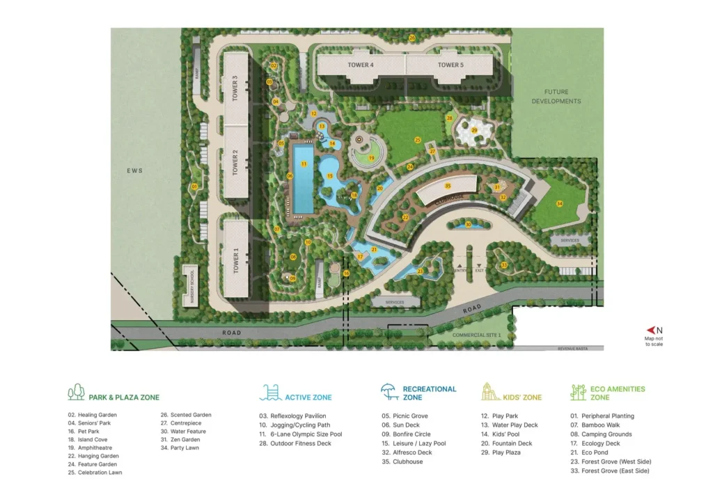 Master Plan of Sobha Aranya project